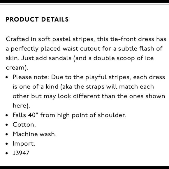 Madewell Tie Front Boho Cutout Button Front Summer Sun Dress Sherbet Stripe 00 - Picture 6 of 14